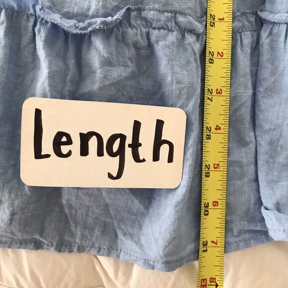 Altar'd State Light Blue Square Neck Long Sleeve Cottage Core Mini Dress NEW - S - Picture 8 of 10